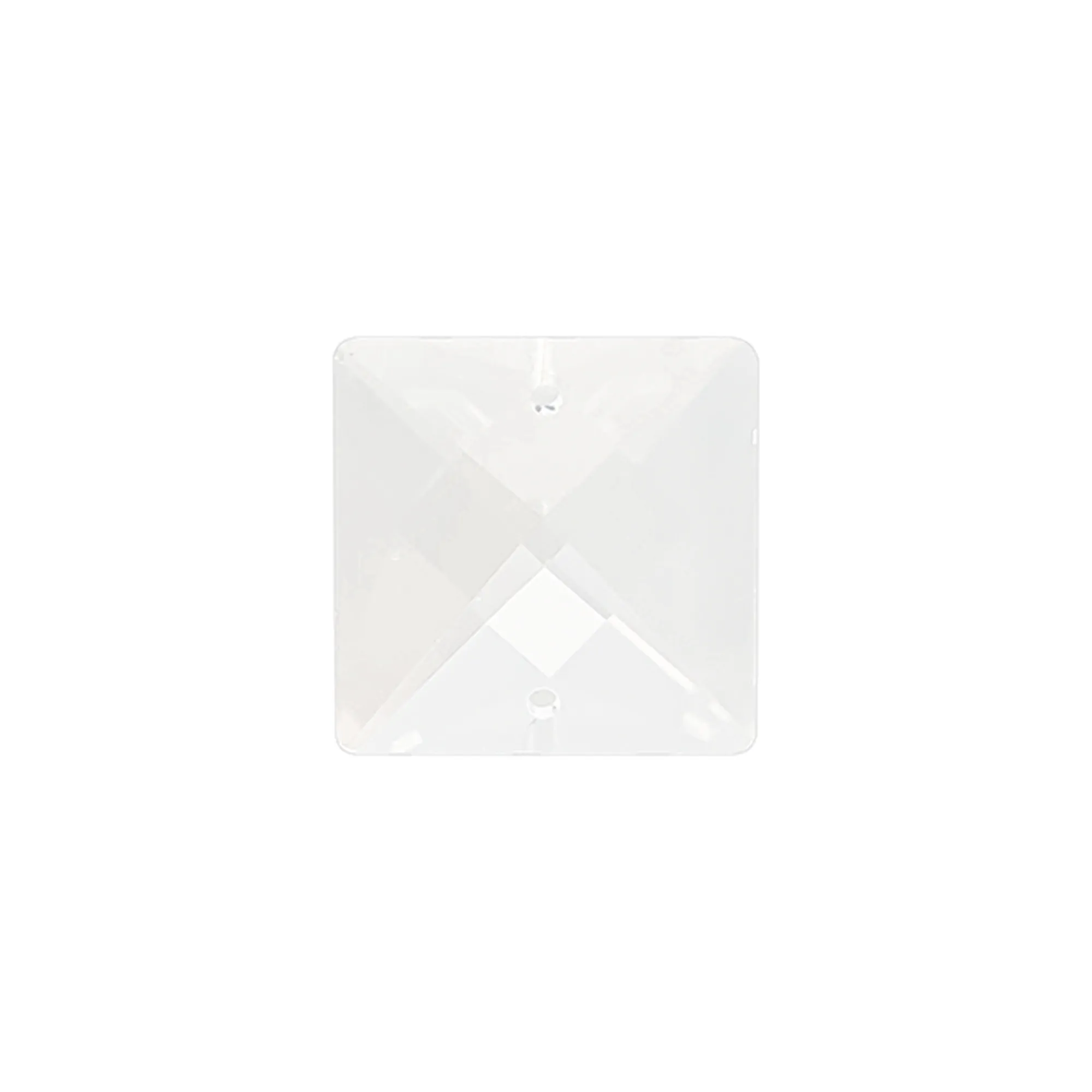 C70044  Crystal Square Without Ring 26mm 2 Holes